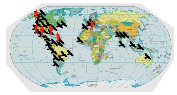 world travels map